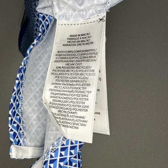 NEW Ralph Lauren RLX Airflow Sleeveless Golf Polo Women’s XS Blue Geo - Picture 12 of 16